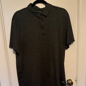 Men's Heather Black Short-Sleeve Polo Shirt